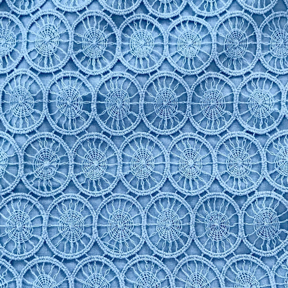 LOFT Light Blue Lace Overlay Shorts - Picture 3 of 3